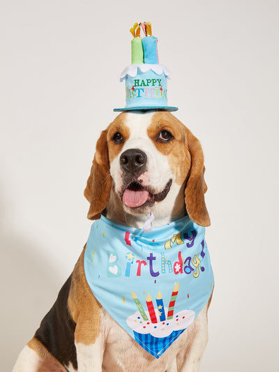 Babero Triangular Estampado con Diseño de Perrito para Cumpleaños - Image 27
