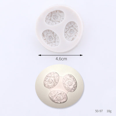 Molde de Silicona para Fondant con Diseño de Flores de Rosa - Image 19