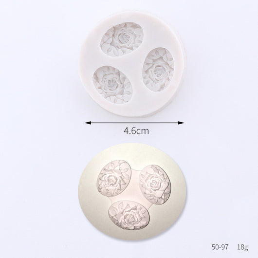 Molde de Silicona para Fondant con Diseño de Flores de Rosa - Image 19