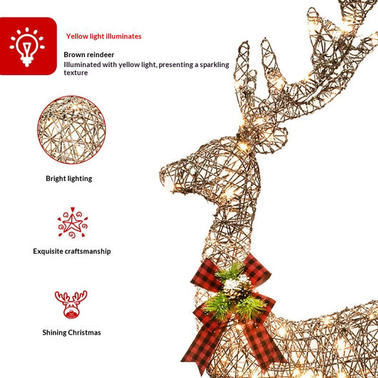 Lámpara Decorativa LED Reno Navideño con Luz Brillante - Image 6