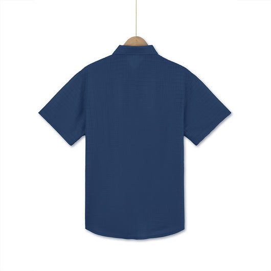 Camisa Suelta de Solapa Lisa para Hombre - Estilo Casual Festivo - Image 32