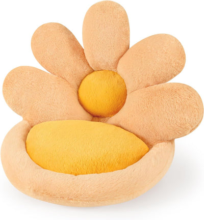 Cojín Nido Redondo para Gatos y Gamers - Asiento Floral Kawaii 19 Pulgadas Gris - Image 5