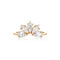 Palace Estilo Crown Ring Female Hand Jewelry Dorado