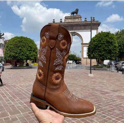 Botas Martin Bordadas con Girasol - Estilo Fashion - Image 13