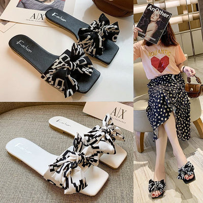 Chanclas Planas con Moño y Punta Cuadrada para Verano - Image 5