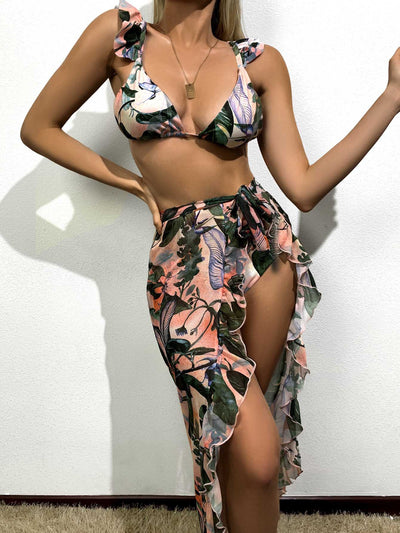 Bikini Enterizo con Falda Dividida Estilo Europeo - Image 4
