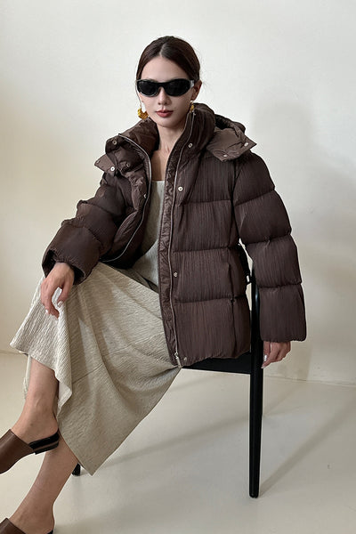 Chaqueta Acolchada con Cinturón Ajustable para Mujer - Efecto Adelgazante - Image 14