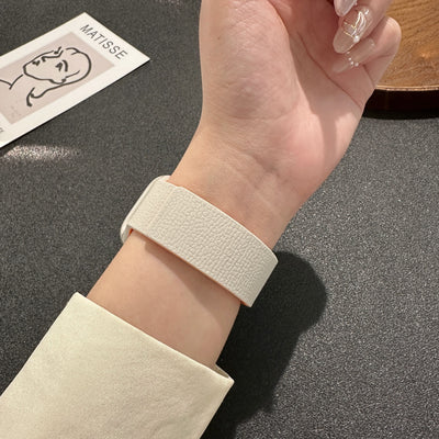 Correa Magnética para iWatch S10 Patrón Litchi Silicona Suave - Image 46