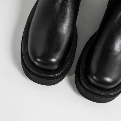 Botas Stretch Tacón Cuña Estilo Coreano - Caña Alta Ajustada - Image 7