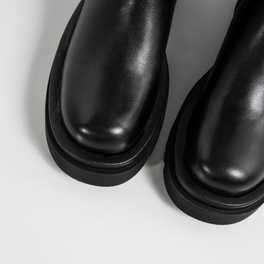 Botas Stretch Tacón Cuña Estilo Coreano - Caña Alta Ajustada - Image 7