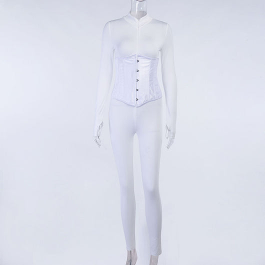 Jumpsuit Casual con Cierre Frontal y Ajuste en Cintura - Image 13