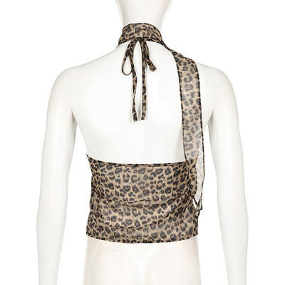 Top Halter Estampado Leopardo para Mujer - Image 26