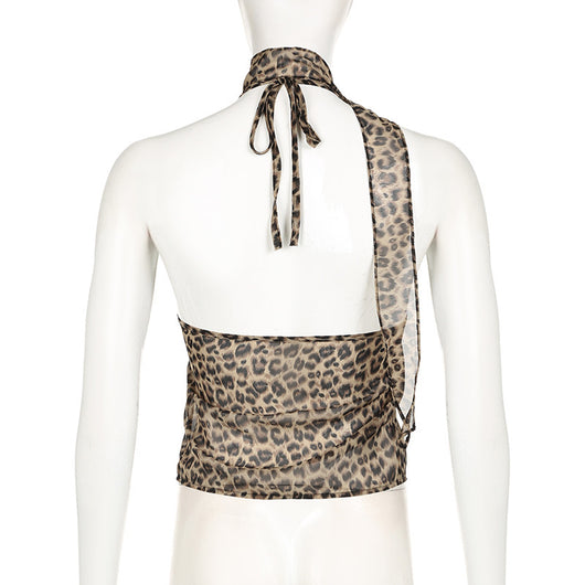 Top Halter Estampado Leopardo para Mujer - Image 26