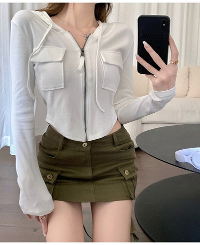 Cardigan Corto con Capucha para Mujer - Image 17