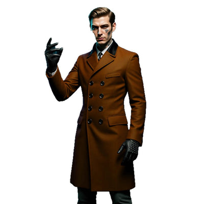 Abrigo de Lana Forrado para Hombre - Otoño e Invierno - Image 4