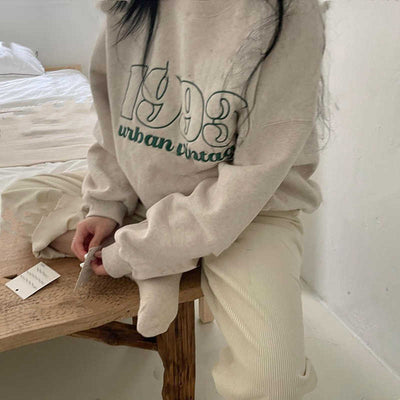 Suéter Beige de Algodón Puro con Letras para Primavera - Image 8