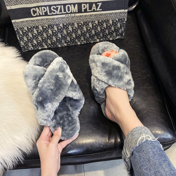 Pantuflas Familiares Antideslizantes de Algodón para Primavera y Otoño