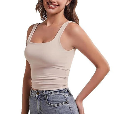 Blusa Espalda Descubierta con Cuello Cuadrado sin Mangas - Image 5