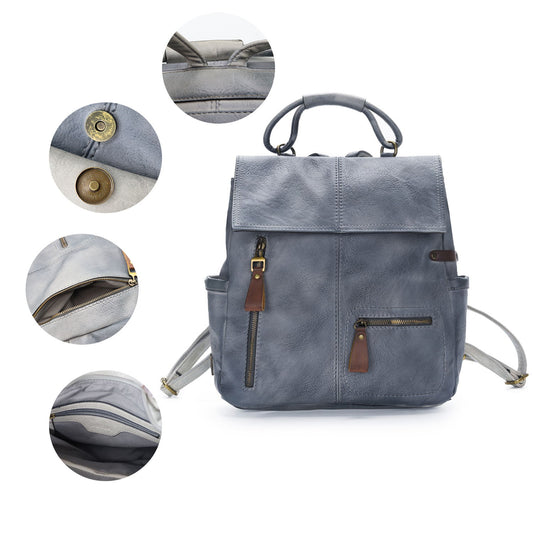 Mochila de Cuero para Mujer con Protección Antirrobo - Image 2