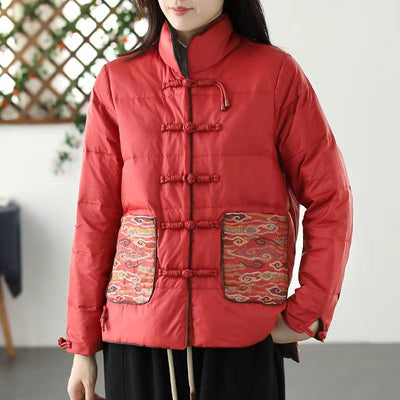 Chaqueta Acolchada Corta para Mujer con Bordado - Image 7