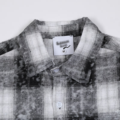 Camisa Cuadriculada Holgada de Manga Larga para Hombre - Image 5