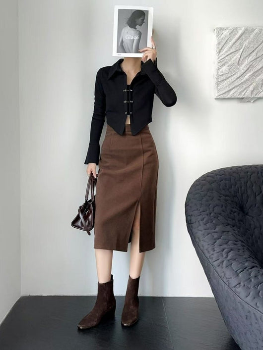 Botas Retro de Tacón Cuadrado y Punta Cuadrada en Cuero Mate para Mujer - Image 12
