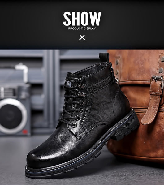 Botas de Trabajo Estilo Británico en Cuero - Calzado Profesional Versátil - Image 22