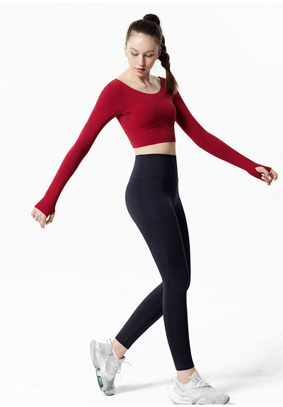 Pantalones Deportivos Cintura Alta Sin Costuras con Forro Térmico - Image 10