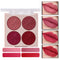 Paleta de Labios MISS ROSE 4 Colores - Brillo Labial Hidratante de Larga Duración
