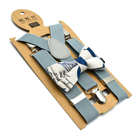 Conjunto de Tirantes y Pajarita Estampada para Niños - Image 13