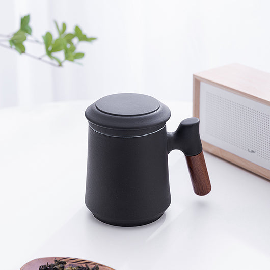 Taza de Cerámica con Filtro de Té y Asa de Madera - Image 14