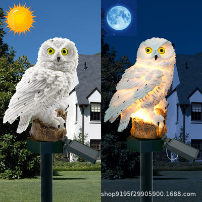 Lámpara Solar Decorativa Águila de Resina para Jardín y Exterior - Image 7