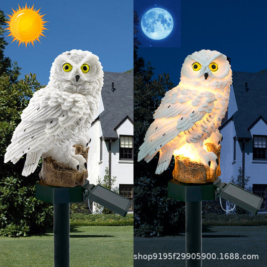 Lámpara Solar Decorativa Águila de Resina para Jardín y Exterior - Image 7