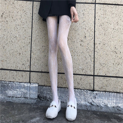 Medias de Malla Fina HANAFUJI - Pantyhose Sedoso Negro - Image 10