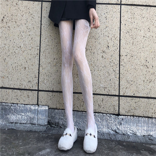 Medias de Malla Fina HANAFUJI - Pantyhose Sedoso Negro - Image 10