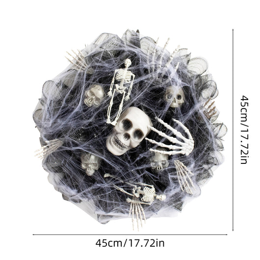 Guirnalda de Calaveras de Malla Negra para Decoración de Halloween - Image 6