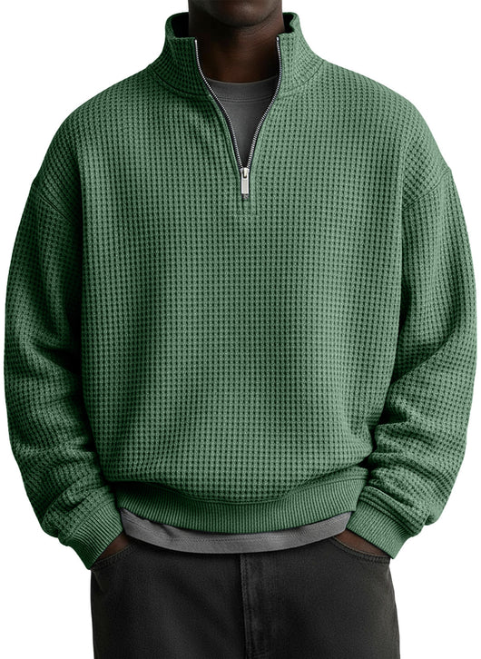 Sudadera Hoodie Digital Floral con Cierre Medio - Tejido Waffle para Hombre - Image 6