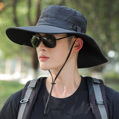 Sombrero de Pesca con Ala Ancha y Protección Solar para Hombre - Image 6