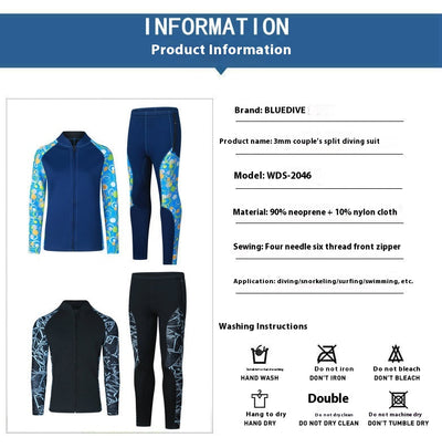 Traje de Buceo 3mm con Mangas Largas y Pantalón Completo para Snorkel - Image 14