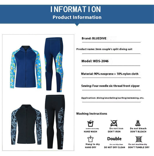 Traje de Buceo 3mm con Mangas Largas y Pantalón Completo para Snorkel - Image 14