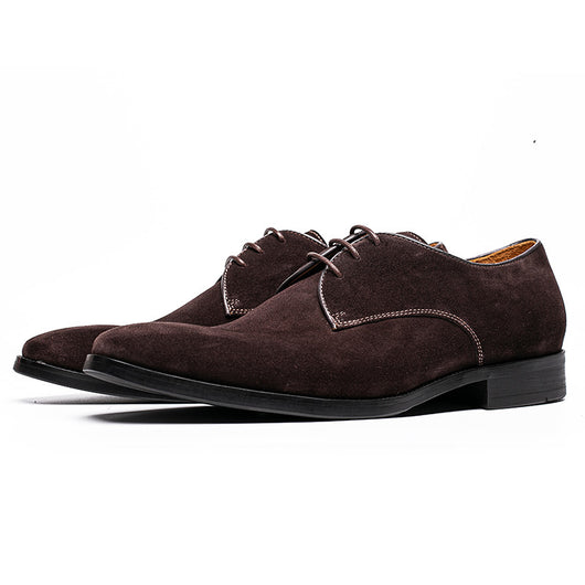 Zapatos Derby de Cuero Gamuza Artesanales para Hombre - Elegancia Formal - Image 10