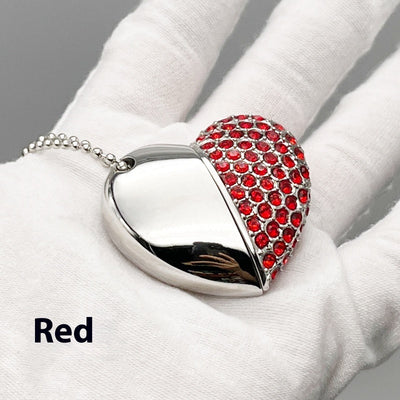 Memoria USB Corazón con Incrustaciones de Moda - Image 9