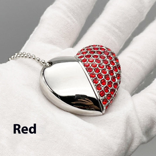 Memoria USB Corazón con Incrustaciones de Moda - Image 9