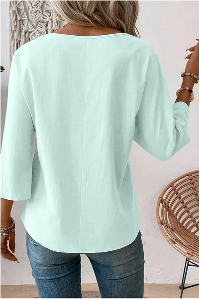 Blusa Casual de Cuello Redondo Diseño Elegante y Minimalista para Mujer - Image 31