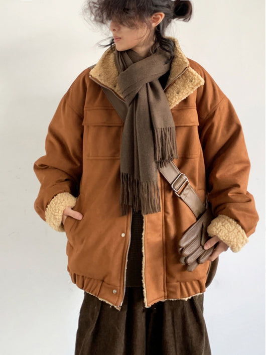 Abrigo de Lana Bereber para Hombre - Chaqueta Acolchada Retro con Forro Polar - Image 2