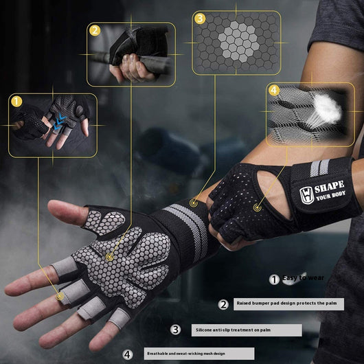 Guantes de Gimnasio para Levantamiento de Pesas Unisex Antideslizantes - Image 9