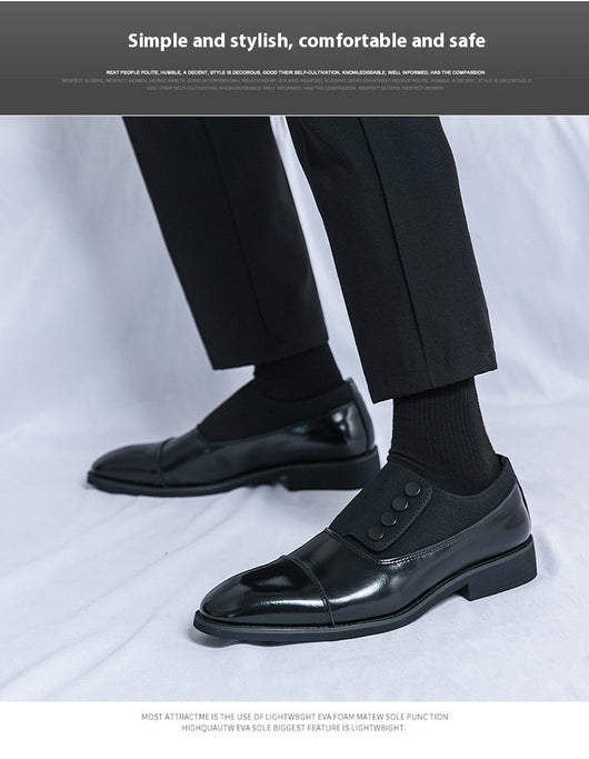Zapatos de Cuero Slip-On con Punta Redondeada para Hombre - Image 9