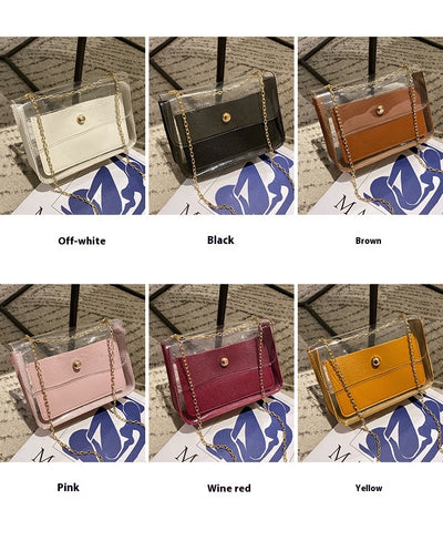 Bolsa Bandolera de Gelatina Translúcida Colores Lisos Multiuso - Image 18