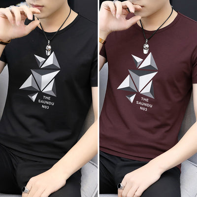 Camiseta Modal Hombre Manga Corta Estampada Ice Silk - Image 3