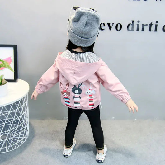 Chaqueta Infantil Niña 3-9 años Impresión Conejo Primavera Otoño - Image 12